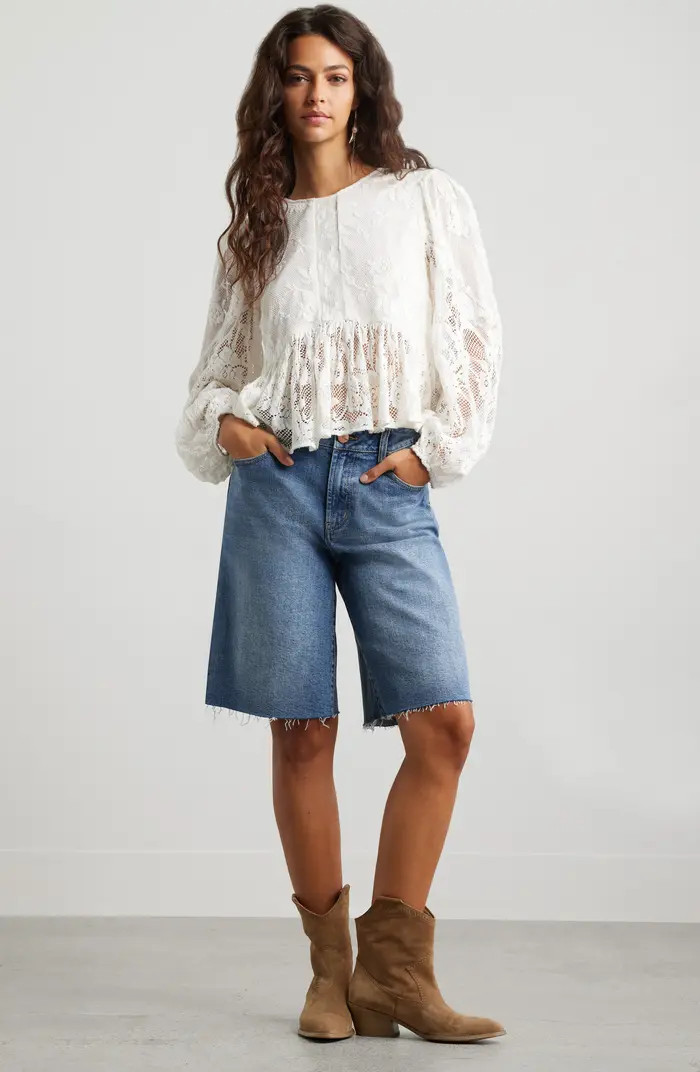 Treasure & Bond Lace Peplum Top | Nordstrom | Nordstrom
