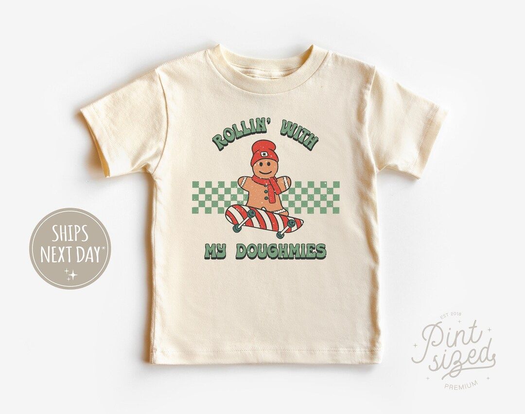 Rolling With My Doughmies Toddler Shirt  Retro Gingerbread - Etsy | Etsy (US)