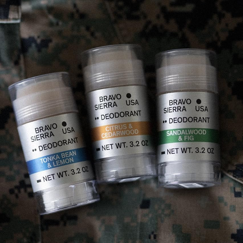 Aluminum-Free Natural Deodorant for Men by Bravo Sierra - Long Lasting All-Day Odor and Sweat Protec | Amazon (US)