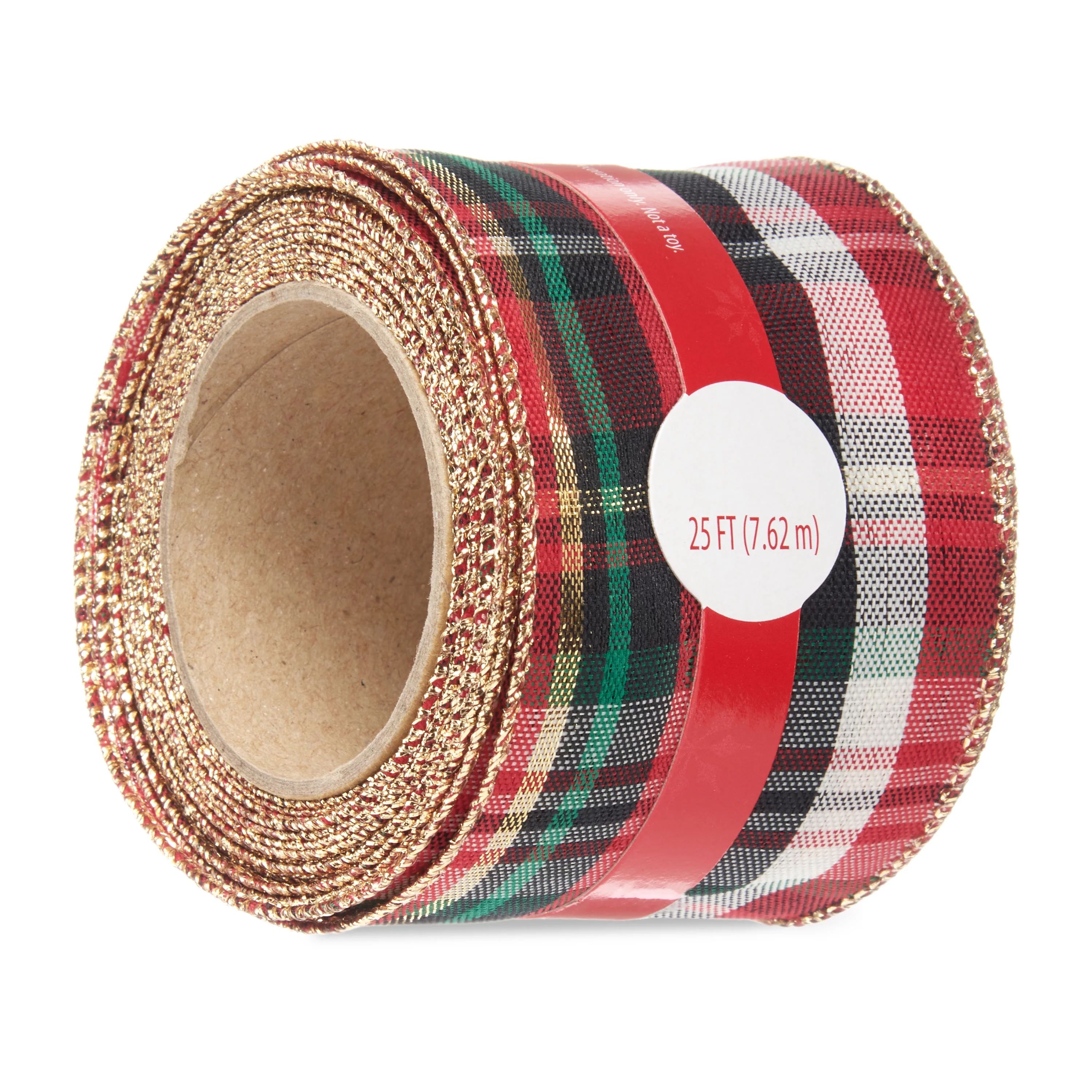 Holiday Time Ribbon, Traditional Plaid, 25' - Walmart.com | Walmart (US)