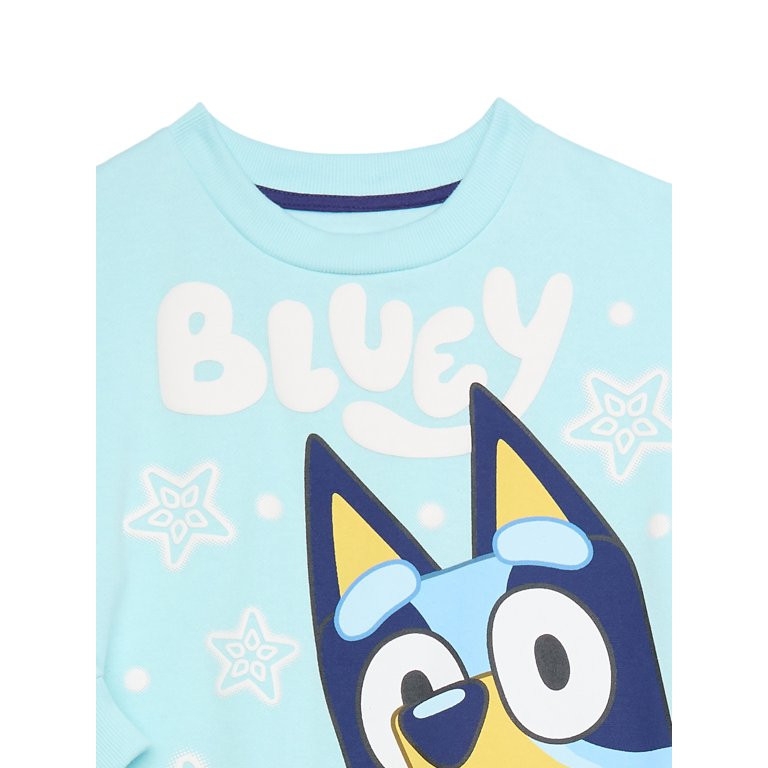 Bluey Toddler Girls Graphic Sweatshirt and Flare Leggings Set, 2-Piece, Sizes 12M-5T | Walmart (US)