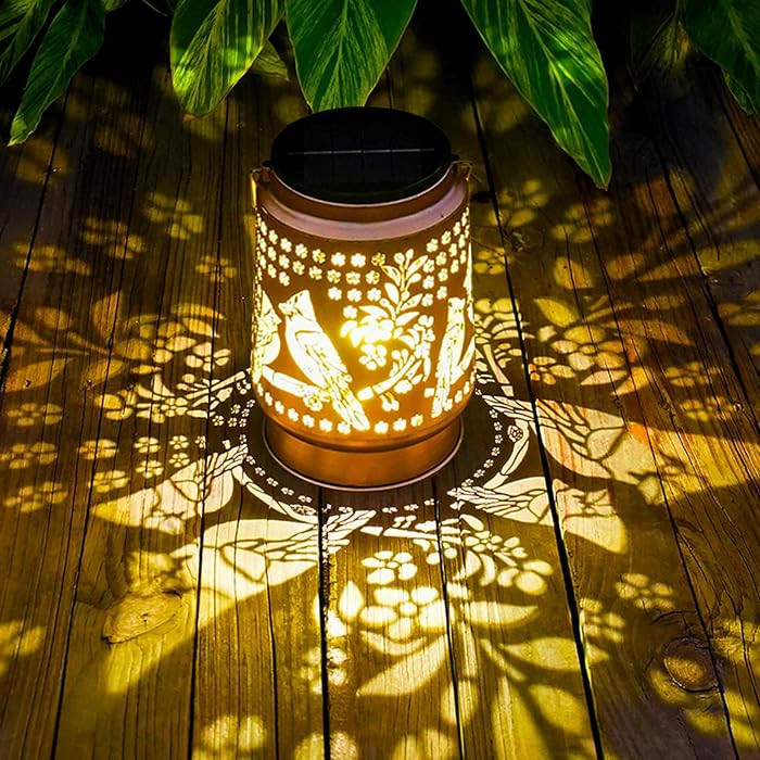 Cardinal Solar Lanterns Outdoor Waterproof, Metal Large Solar Lantern Light with Upgraded 2000mAH... | Amazon (US)