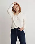 Dreamiest Knit Long-Sleeve Henley Polo | Madewell