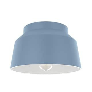 Hunter Cranbrook 11.5 in. 1 Light Indigo Blue Flush Mount Kitchen Light 19173 | The Home Depot