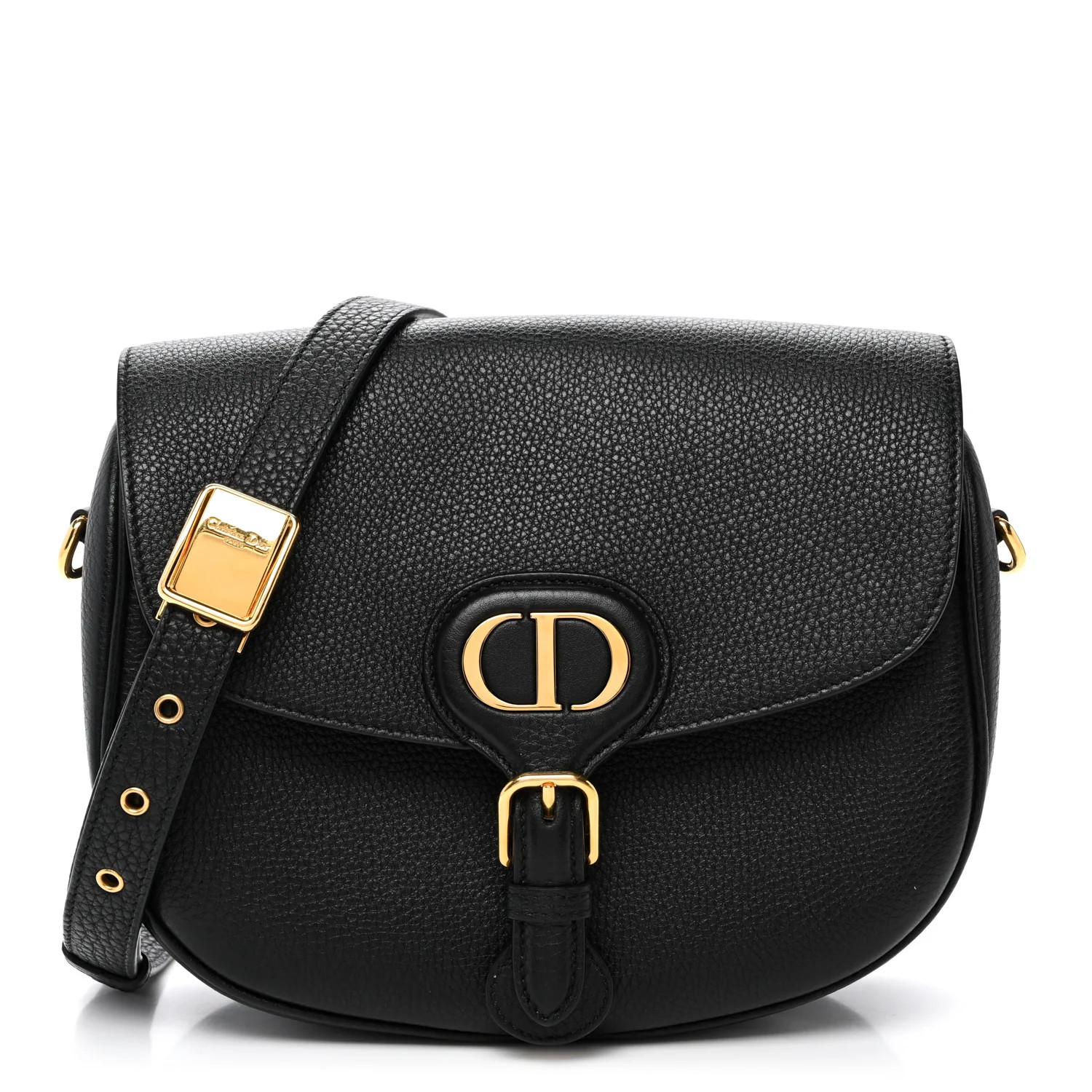 Grained Calfskin Medium Bobby Flap Black | FASHIONPHILE (US)