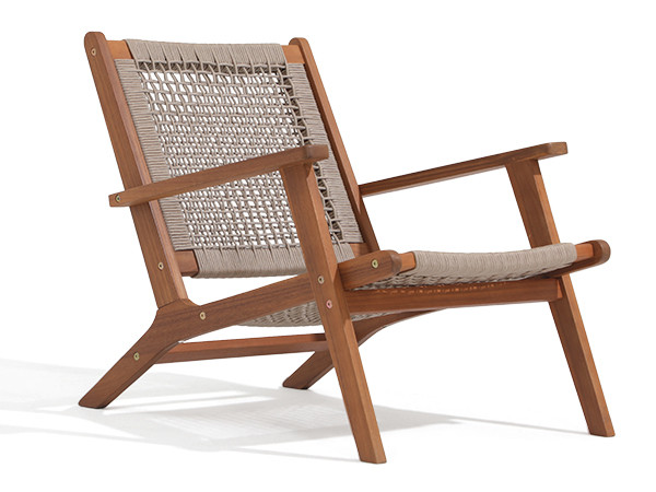 Verano Garden Set of 2 Patio Lounge Chair, Modern Acacia Wood Accent Armchair with Handwoven Rope... | Amazon (US)