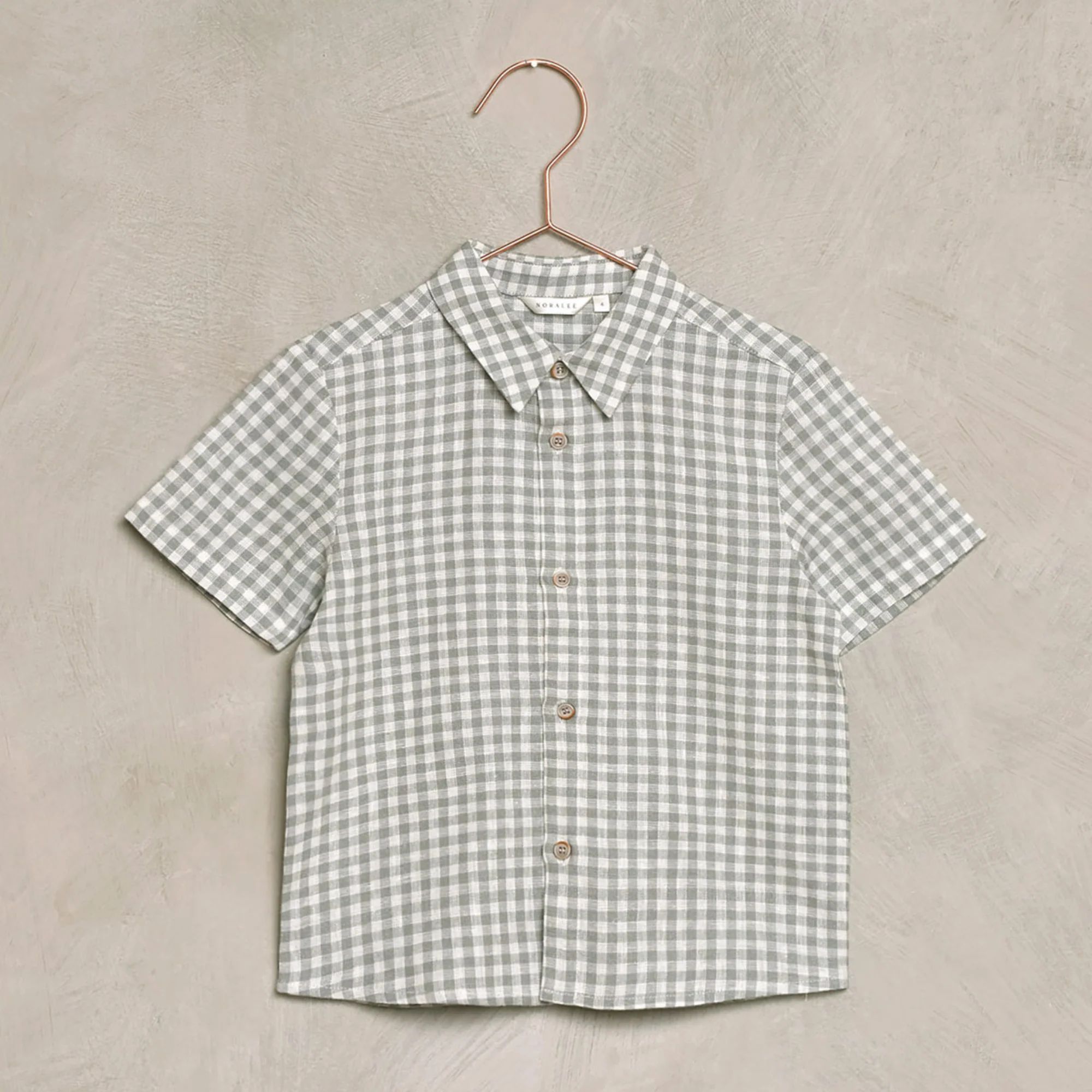 Atlas Shirt, Dusty Blue Gingham | SpearmintLOVE