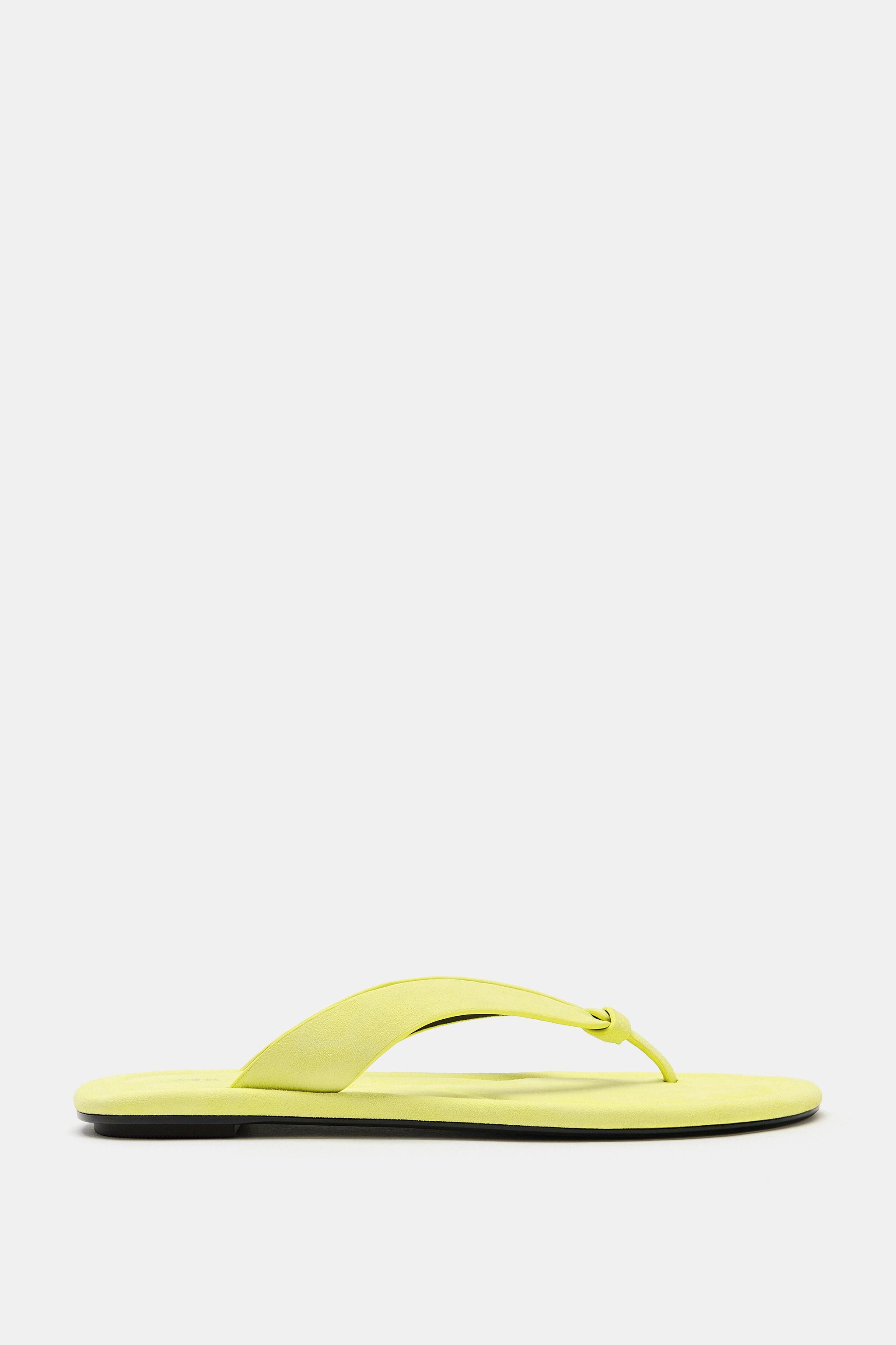 FLAT LEATHER SANDALS | Zara Canada