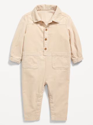 Corduroy Long-Sleeve Workwear Jumpsuit for Baby | Old Navy (US)