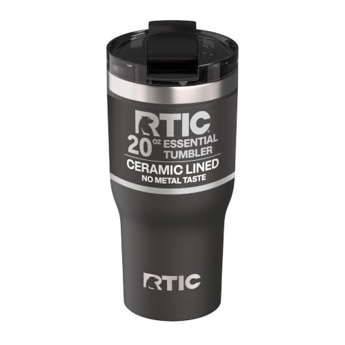 RTIC 20oz Essential Tumbler with Lid, Ceramic Lined, Black | Amazon (US)