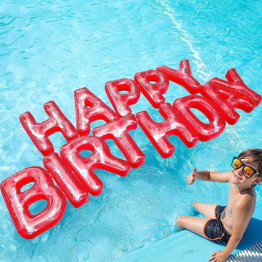Pool Party Decorations Happy Birthday Pool Floats – Large Floating Letters Pool Party Decoratio... | Amazon (US)