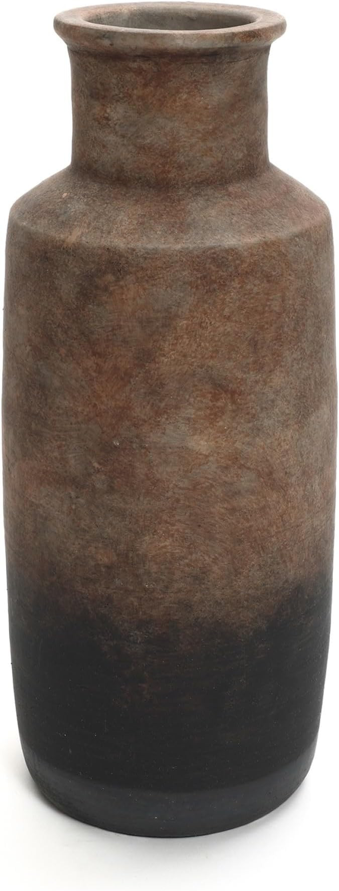 LuxenHome Rustic Ceramic Flower Vase,15'' Tall Brown Ombre Pottery Terracotta Narrow Floor Vases ... | Amazon (US)