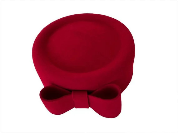 Red Pillbox Hat/ Red Felt Hat/ Winter Pillbox Hat/ Red - Etsy | Etsy (US)