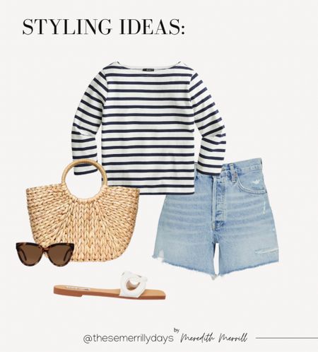 Spring outfit idea with my favorite long denim shorts and straw bag! The bag is from Amazon and the quality is amazing! Perfect for everyday or vacation 

#LTKunder100 #LTKSeasonal #LTKstyletip