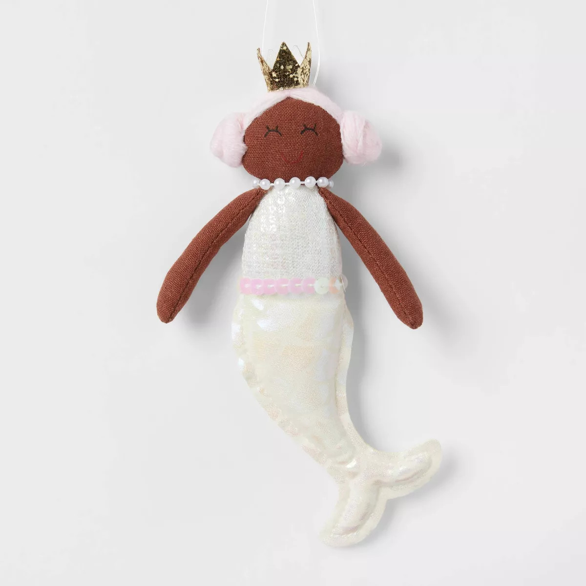 Fabric Mermaid with Pink Hair Christmas Tree Ornament - Wondershop™: Indoor Use, 7" Height, No ... | Target