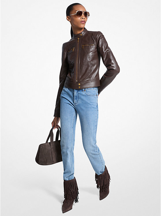 Leather Jacket | Michael Kors US