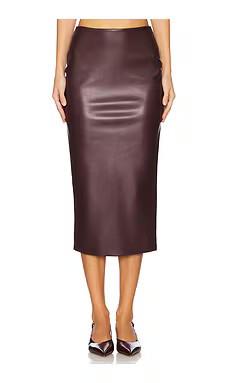 LBLC The Label Eddie Skirt in Burgundy from Revolve.com | Revolve Clothing (Global)