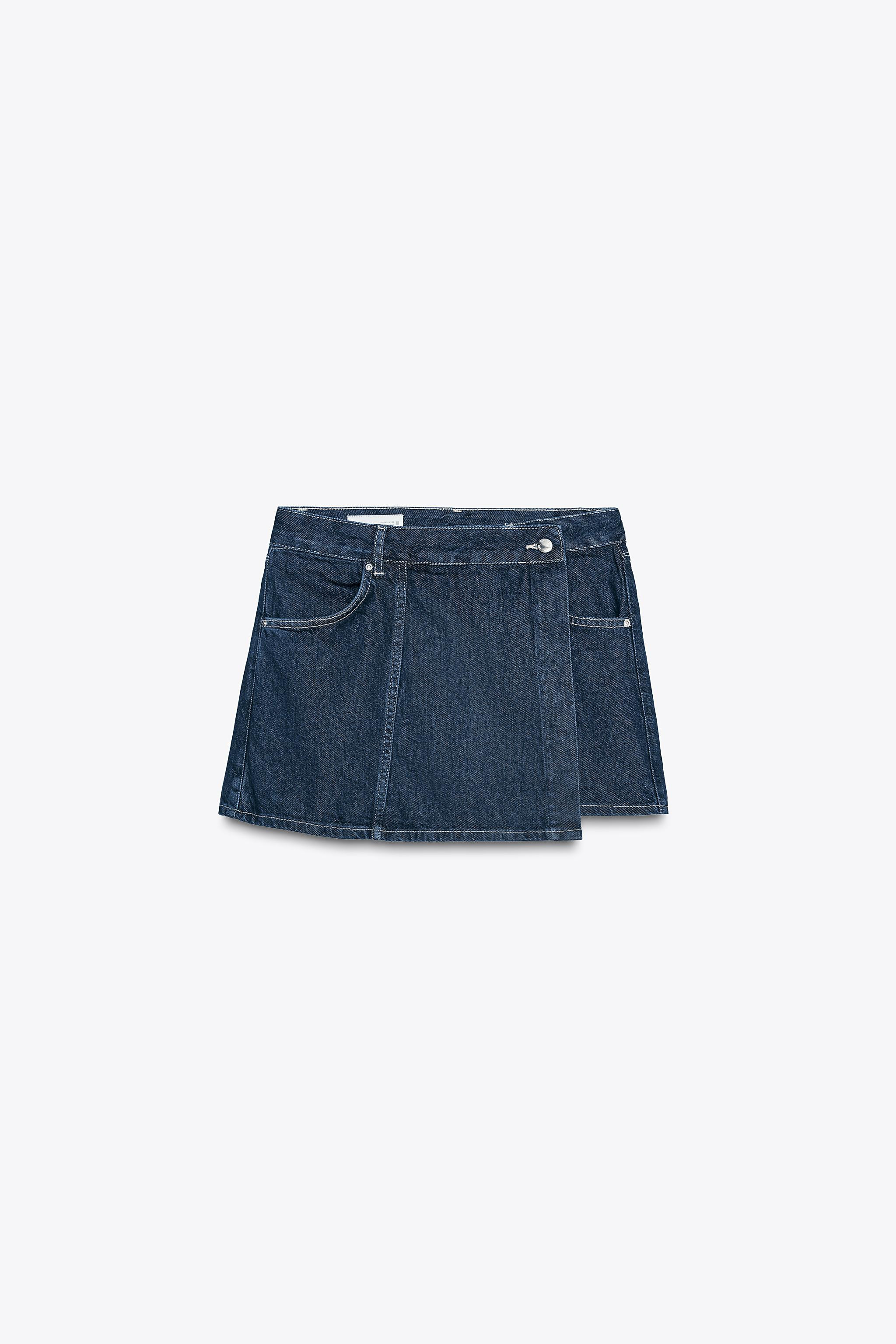 Z1975 WRAP DENIM SKORT | Zara US