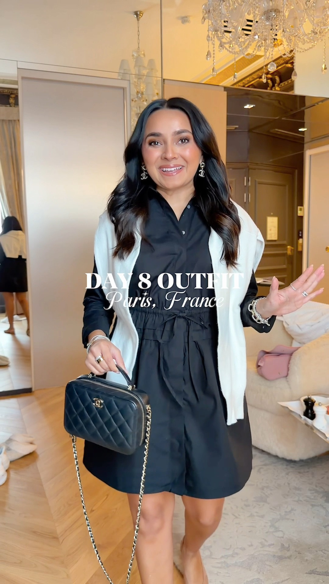 Paris shopping outfit!
Black dress size 0 petite TTS
Cardigan size small TTS 
Flats and earrings are older from Chanel!

#LTKPetite #LTKootd #LTKTravel
