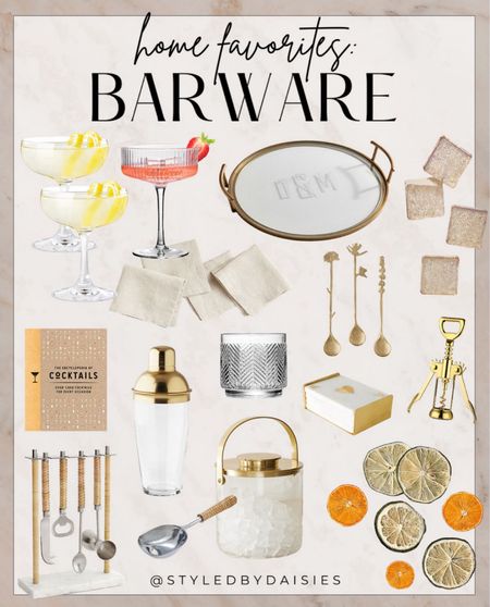 Barware favorites to add to your home this season!

#barware

Affordable barware. Chic barware. Gold barware. Home decor finds. Must have bar cart additions. Amazon barware. Chic wine glasses. Stemless glasses. Monogrammed bar tray. Linen cocktail napkins  

Follow my shop @styledbydaisies on the @shop.LTK app to shop this post and get my exclusive app-only content!

#liketkit #LTKfindsunder100 #LTKhome #LTKSeasonal
@shop.ltk
https://liketk.it/4DLVD