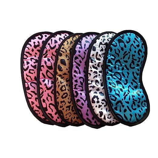 Ayygift New Woman Leopard Eye-shade Sleeping Cover Relaxing Eye Mask (Assorted Color) (6PCS) | Amazon (US)