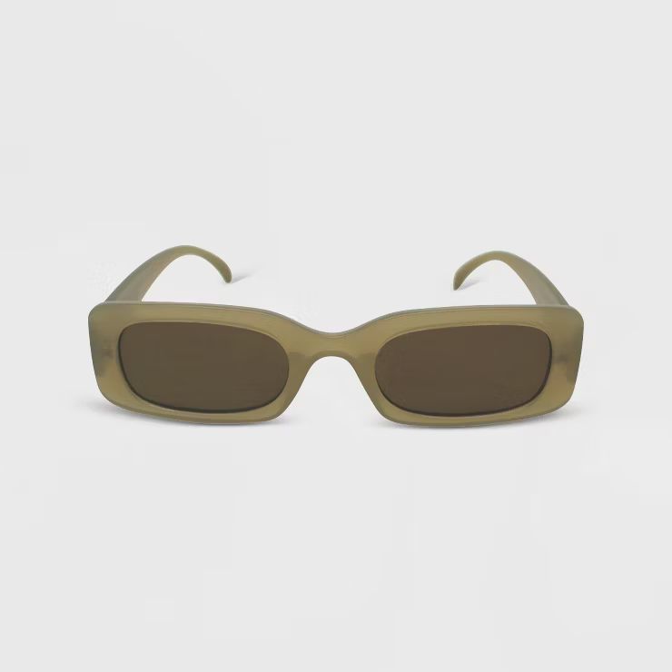 Women's Solid Plastic Rectangle Sunglasses - Wild Fable™ | Target