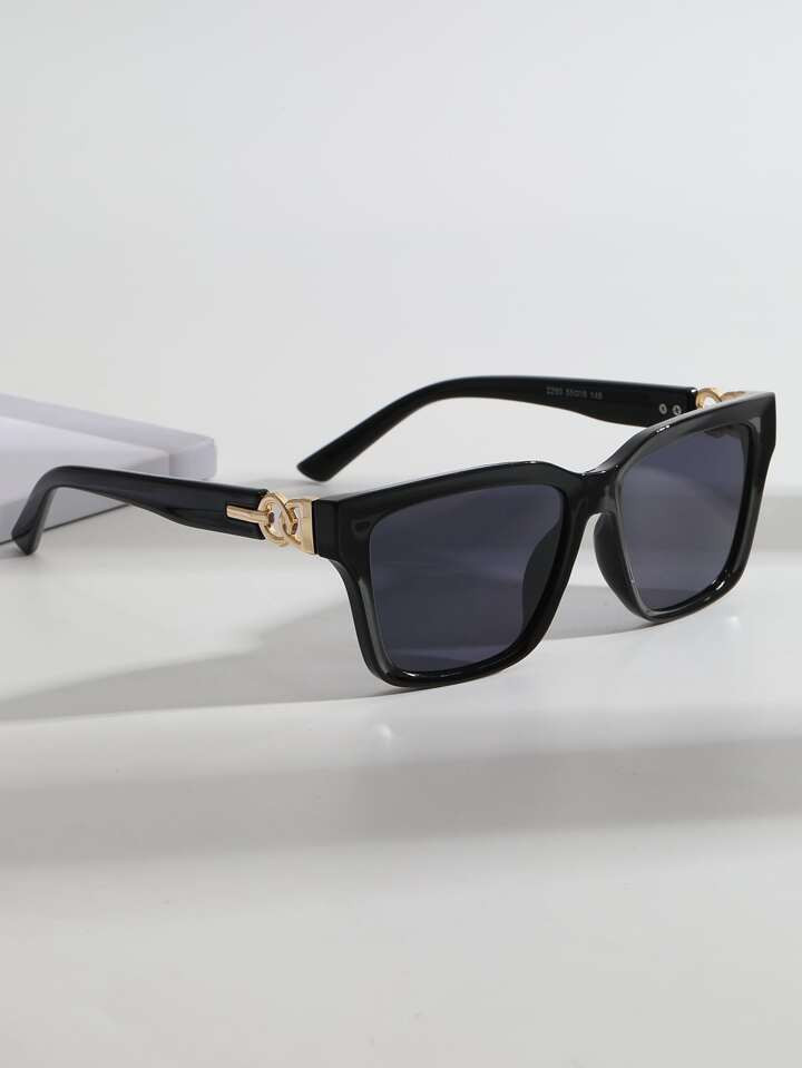Geometric Frame Black Sunglasses For Daily Life | SHEIN
