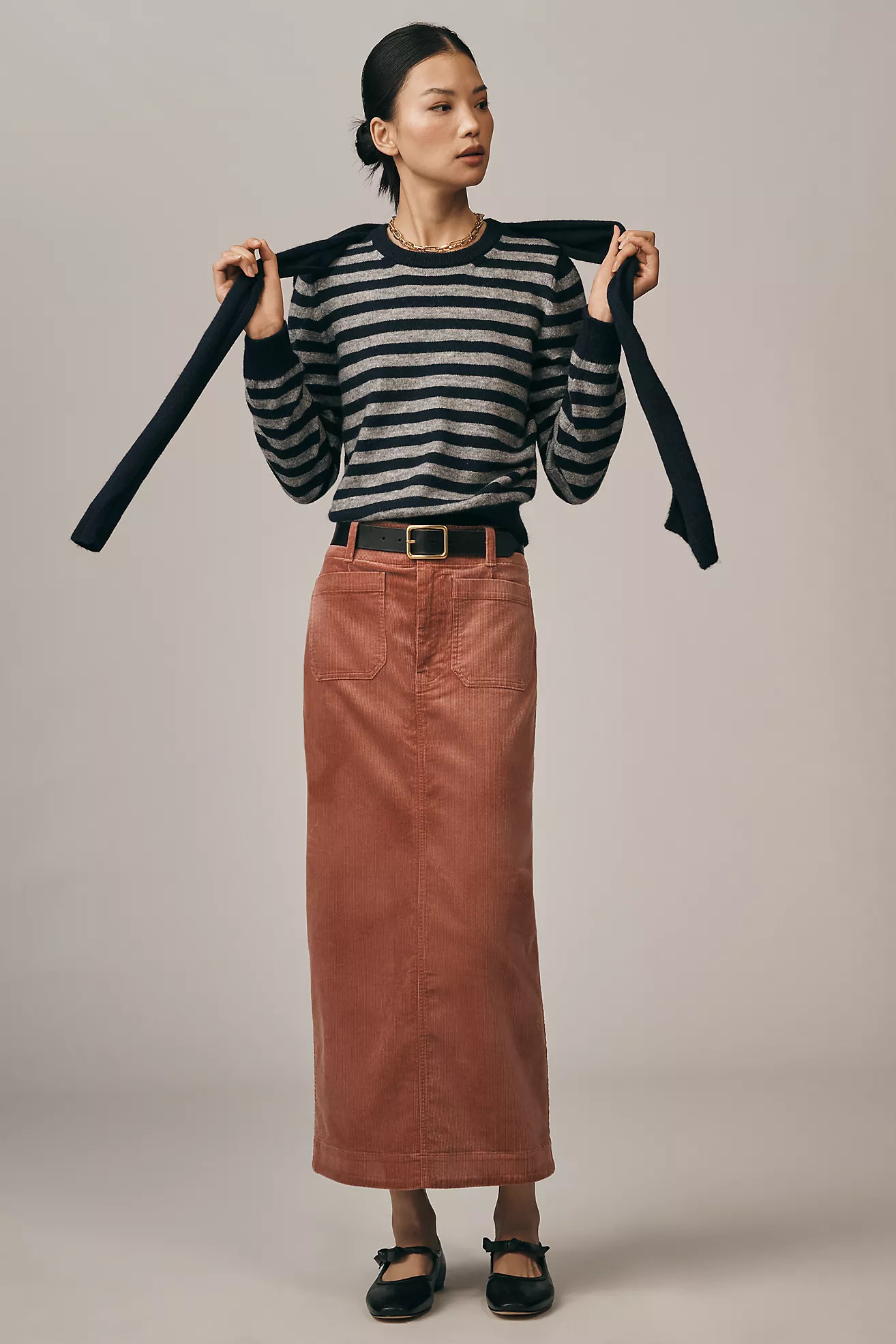 The Colette Corduroy Maxi Skirt by Maeve | Anthropologie (US)
