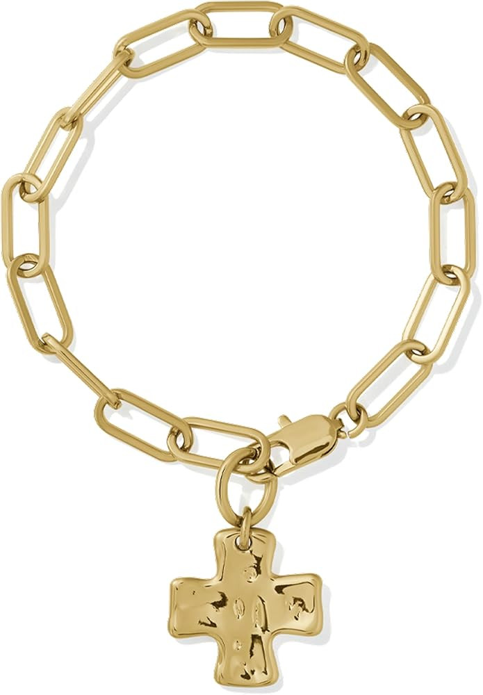 James Michelle Chunky Cross Chain Bracelet for Women \u2013 3-Year Color Guarantee \u2013 Waterpr... | Amazon (US)