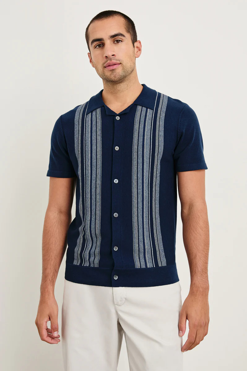 SILAS SHIRT - BLUE HEATHER MULTI | Rails