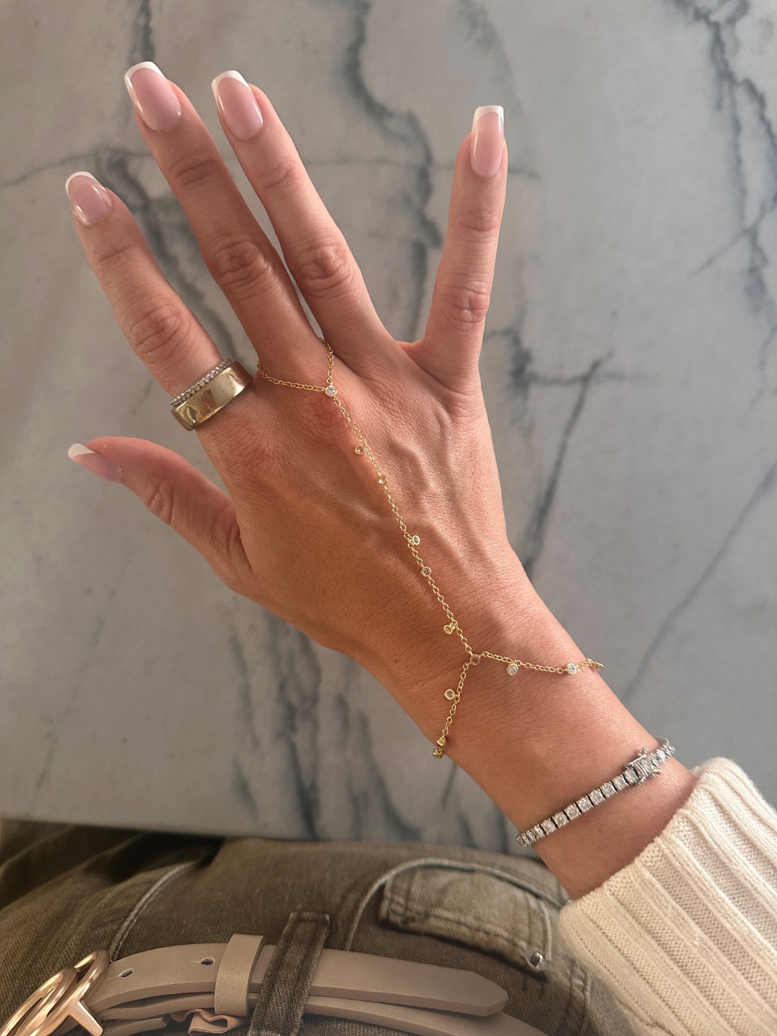 Honestly obsessed with this gold ring bracelet my sister got me for my birthday! 

#LTKOver40 #LTKFindsUnder100