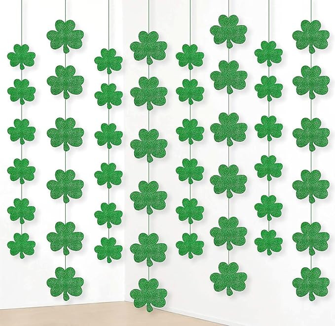 12PCS St. Patrick’s Day Shamrock Decorations - Lucky One Birthday Hanging Garland Irish Party O... | Amazon (US)