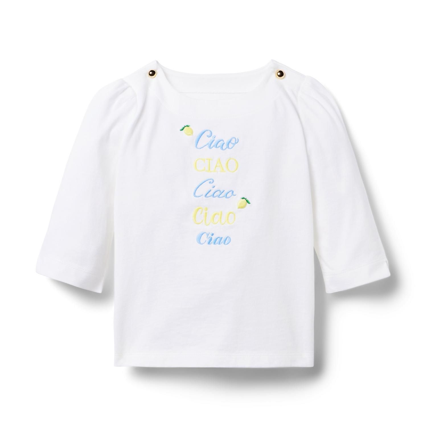 Embroidered Ciao Tee | Janie and Jack