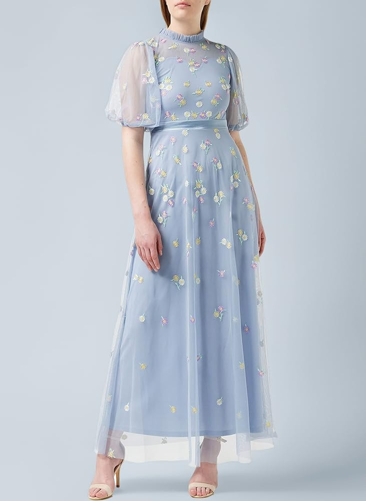 Frock and Frill Women's Floral Embroidered Dress Special Occasion | Amazon (UK)
