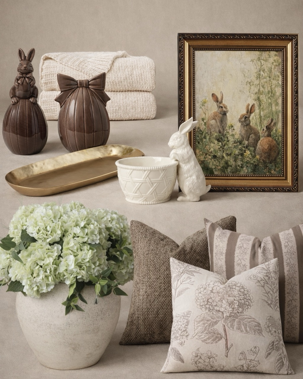Neutral Spring Decor Finds from Amazon (Designer-Inspired Looks)

Follow @farmtotablecreations on Instagram for more home finds and styling ideas 🤍

These spring finds are such an easy way to refresh your space without overthinking it. Soft neutral pillows, fresh hydrangeas, and those subtle bunny accents add just the right seasonal touch while still keeping everything looking elevated and timeless. I love mixing in warm textures like the woven pillows and brass tray to keep it feeling layered but still clean and pulled together.

#springdecor #amazonhome #throwpillows #homedecor #neutraldecor

spring decor | amazon home finds | neutral pillows | hydrangea stems | brass tray | bunny decor | spring home refresh | living room decor | decorative pillows | neutral home | coffee table styling | seasonal decor | home styling ideas | woven textures | soft neutrals | cozy home | designer inspired | affordable decor | fresh home ideas | simple styling | home finds | neutral accents | spring home | interior styling | amazon decor

#LTKHome #LTKSaleAlert #LTKSeasonal