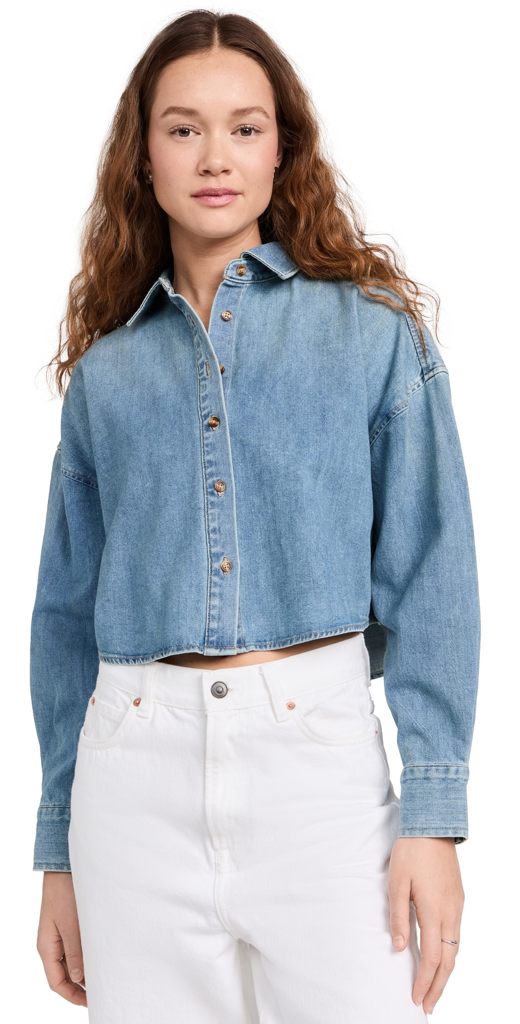 Favorite Daughter The Ex Boyfriend Crop Shirt Goa S | Shopbop