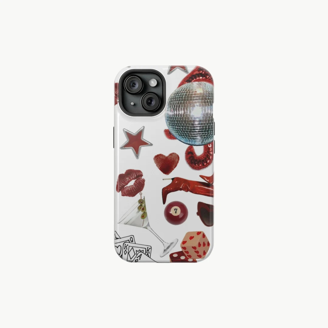 Red Aesthetic Collage Phone Case Trendy Martini Disco iPhone 15 14 Case - Etsy | Etsy (US)