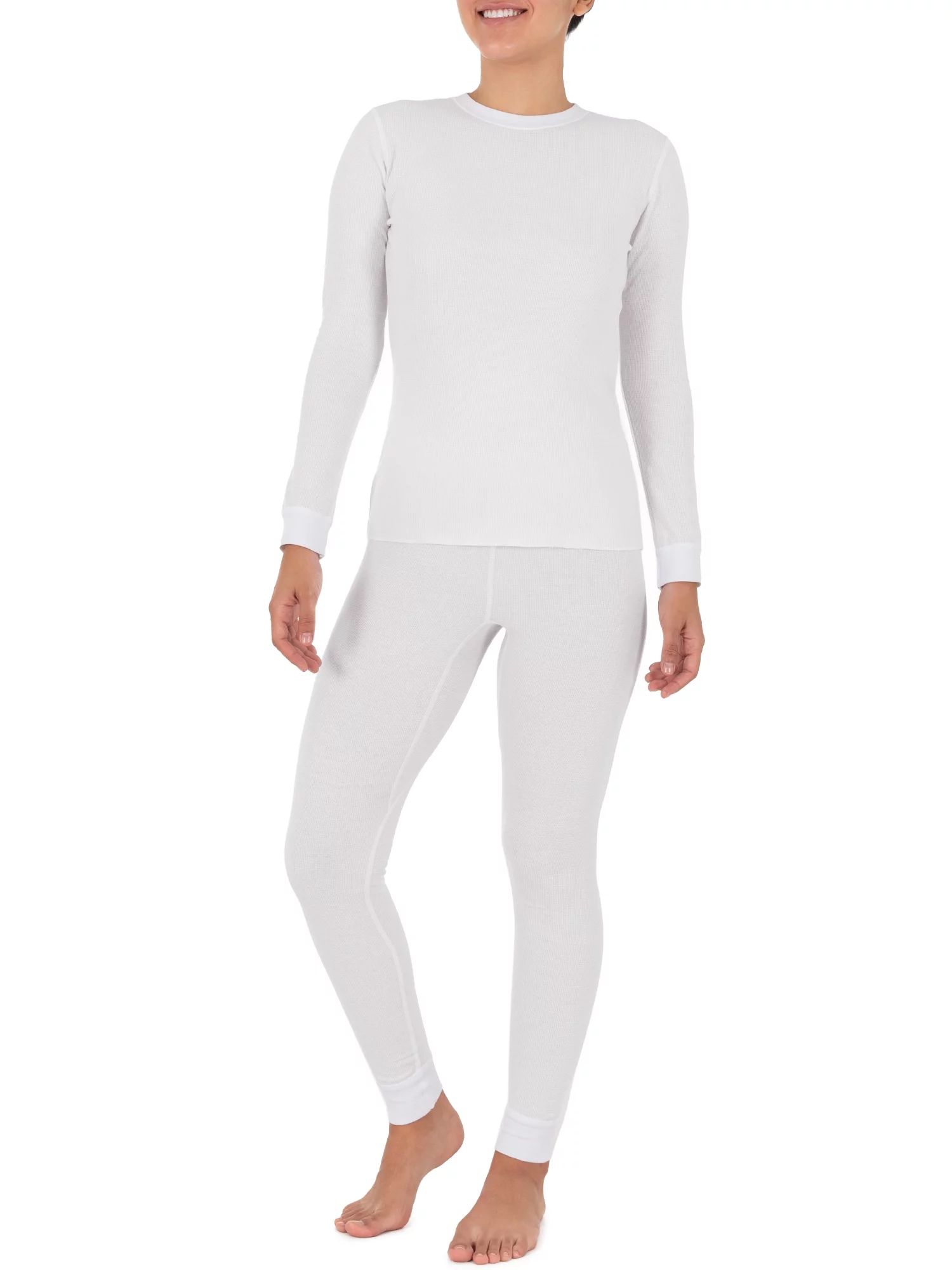 Fruit of the Loom Women's and Women's Plus Long Underwear Thermal Waffle Top and Bottom Set | Walmart (US)