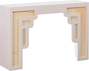 Suzie Cream & Rattan Console Table | Amazon (US)
