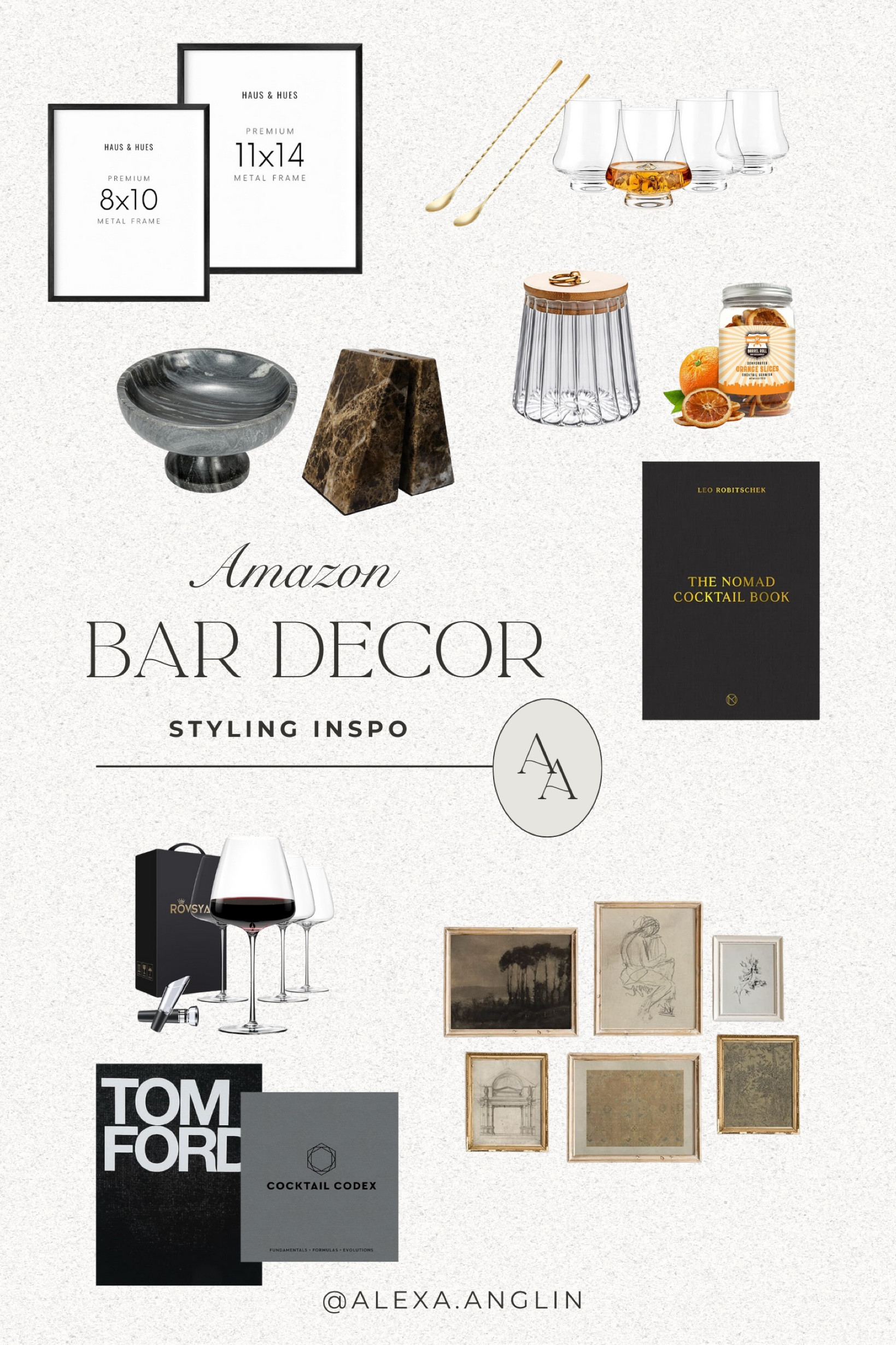 Bar decor from Amazon — lots of designer looks for affordable prices! 

Shelf styling // home bar // wet bar // drink ware // decor books 

#LTKhome #LTKparties #LTKfindsunder100