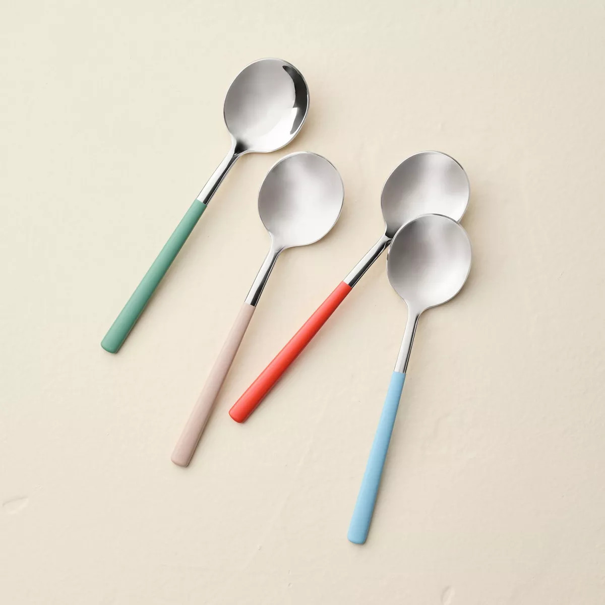 Set of 4 Contrast Handle Serving Spoons - Hearth & Hand™ with Magnolia | Target