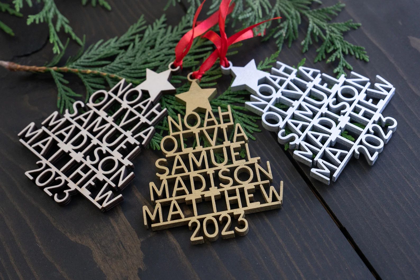Family Christmas Ornament Personalized Ornament With Names - Etsy | Etsy (US)