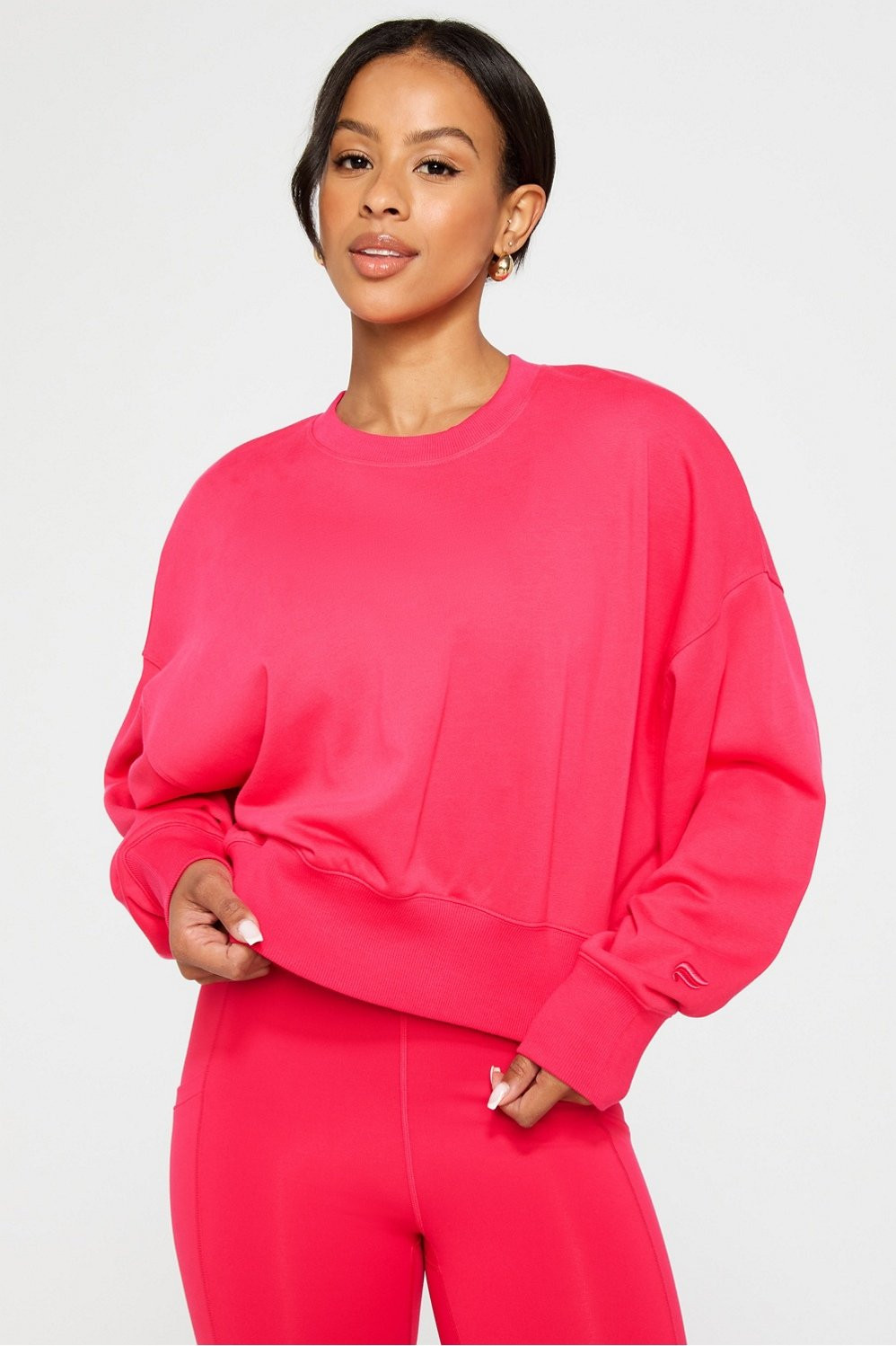 Year Round Terry Crew Neck Sweatshirt | Fabletics