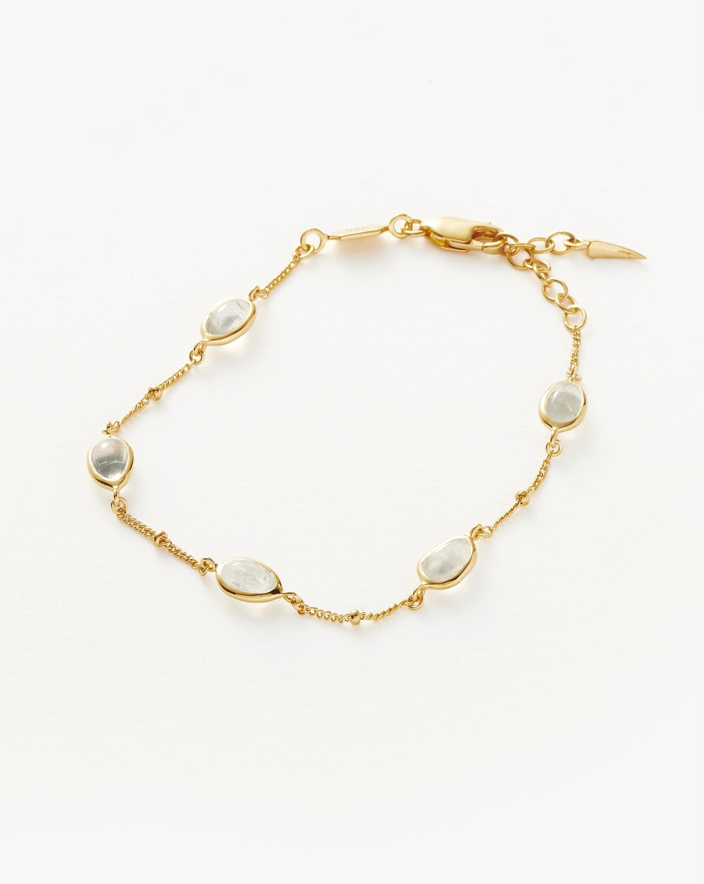 Magma Gemstone Charm Bracelet - Gold/Moonstone | Missoma US