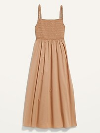 Fit & Flare Sleeveless Smocked-Bodice Midi Dress for Women | Old Navy (US)