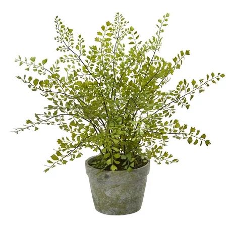 Nearly Natural Maiden Hair Artificial Plant in Decorative Planter | Walmart (US)