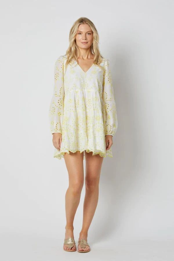 Embroidered Eyelet Long Sleeve Dress | Sail to Sable