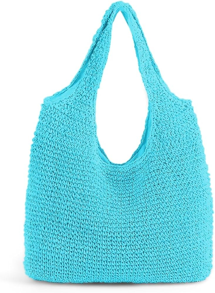 Hand-woven Soft Large Straw Shoulder Bag Boho Straw Handle Tote Retro Summer Beach Bag Rattan Han... | Amazon (US)
