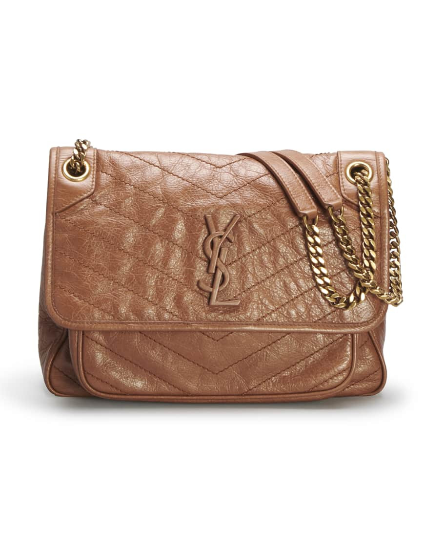 Saint Laurent Niki Medium YSL Quilted Chain Shoulder Bag | Neiman Marcus