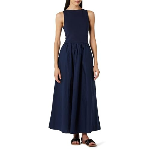 The Drop Women's Dia Mixed Fabric Midi Tank Dress Maritime Navy, S | Amazon (US)